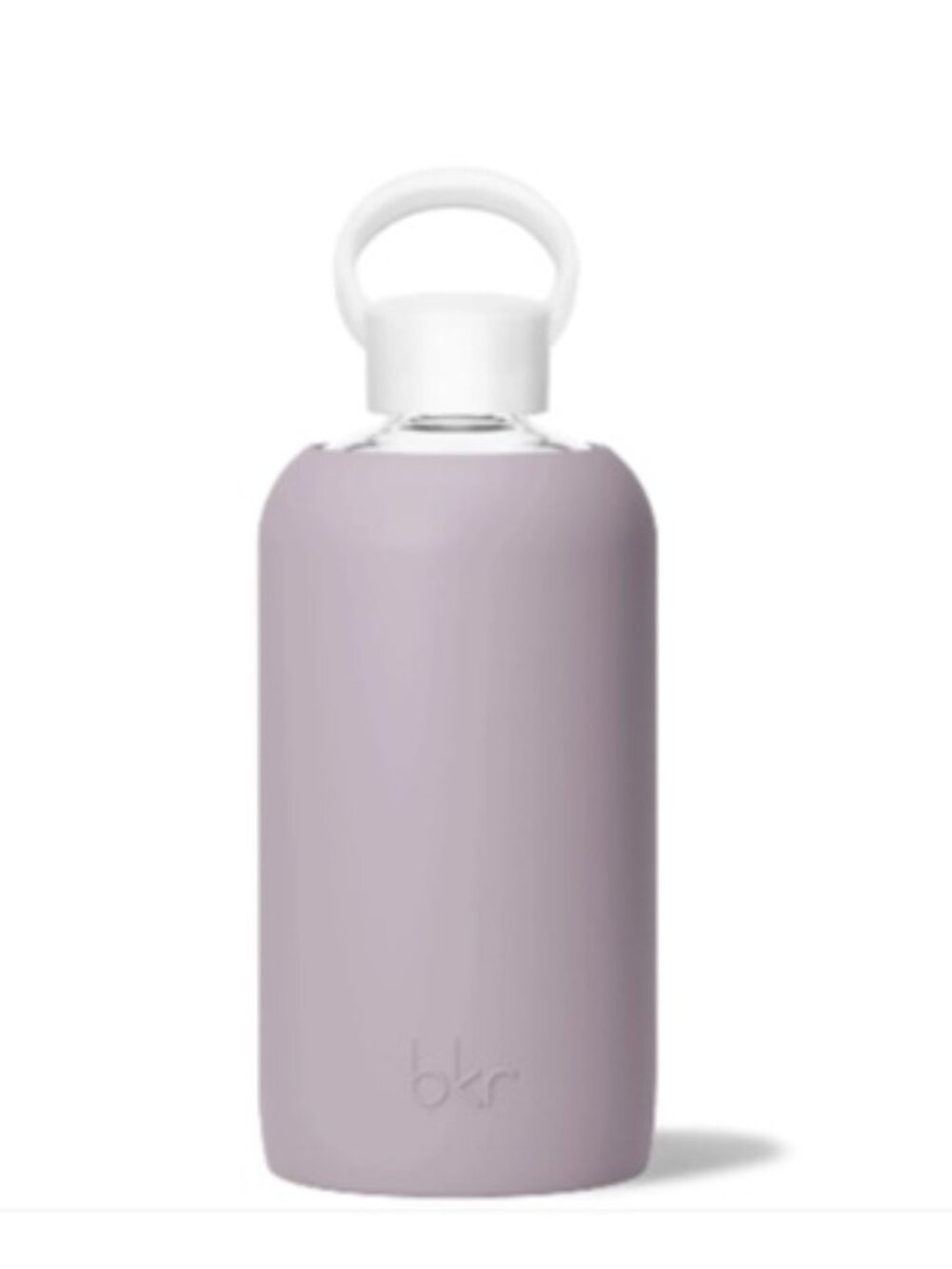 BKR Glass Water Bottle Silicone Sleeve in Sloane Lilac Purple Big 1L/32oz